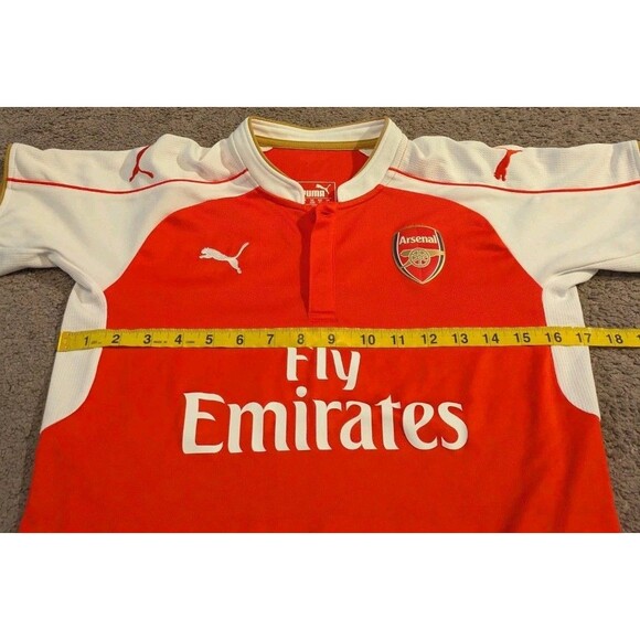 Puma 2015/16 Arsenal F.C. Red Soccer Jersey Youth Large - Picture 5 of 6